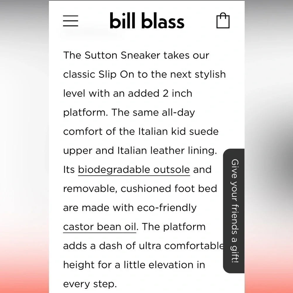 BILL BLASS Sutton Suede Sneaker in Cement Size 9.5
